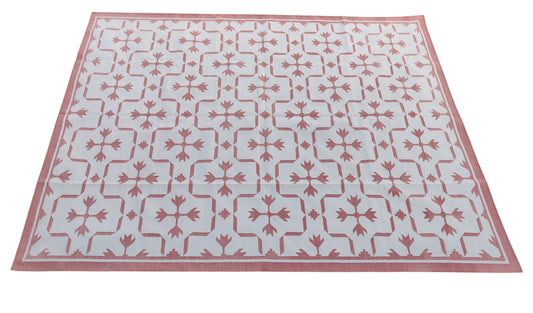 Modern Handmade Cotton Tree Leaf Rug