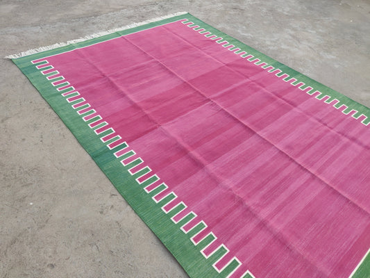 Modern Handmade Cotton Zig Zag Striped Rug