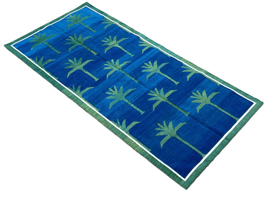 Modern Handmade Cotton Tree/ Leaf Rug