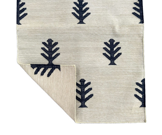 Modern Handmade Cotton Tree Pattern Runner