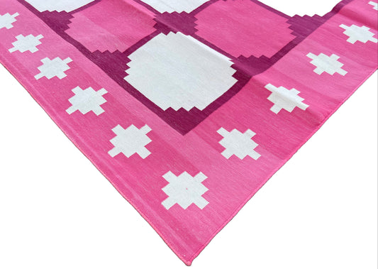 Modern Handmade Cotton Geometric/ Star Rug