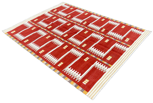 Modern Handmade Cotton Geometric/ Star Rug