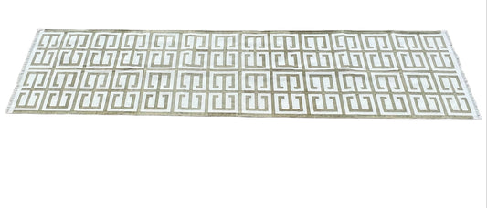 Modern Handmade Cotton Geometric Star Runner