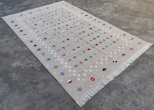 Modern Handmade Cotton Shooting Star Rug