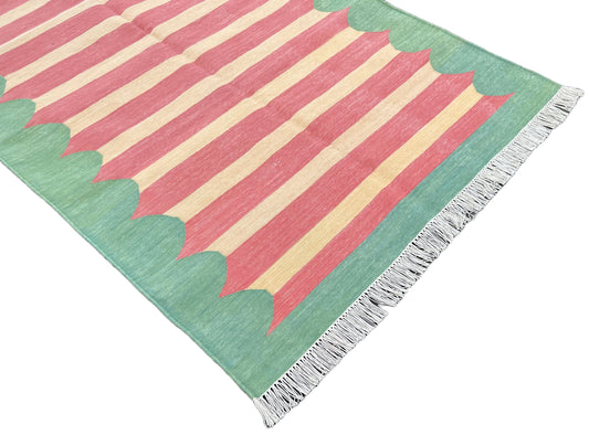 Modern Handmade Cotton Striped Runner