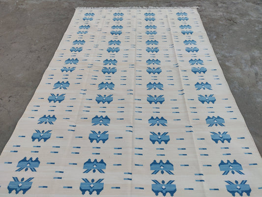 Modern Handmade Cotton Tree/Leaf Rug