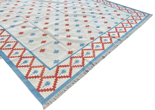 Modern Handmade Cotton Geometric/ Star Rug-MC6490