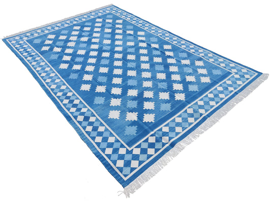 Modern Handmade Cotton Geometric/ Star Rug