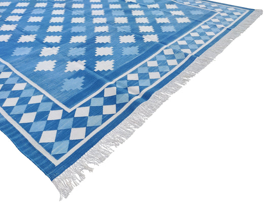 Modern Handmade Cotton Geometric/ Star Rug