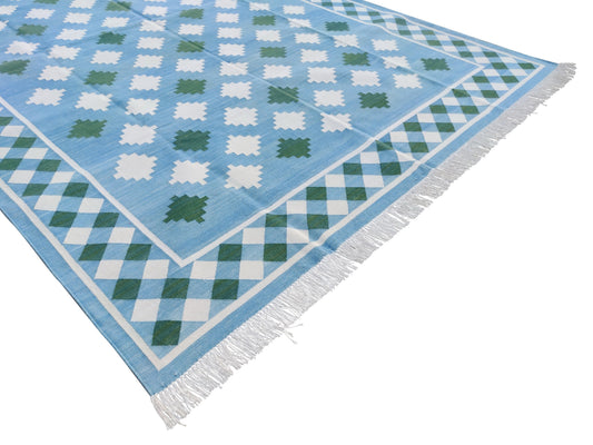 Modern Handmade Cotton Geometric/ Star Rug