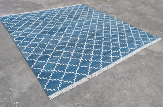 Modern Handmade Cotton Geometric/ Star Rug