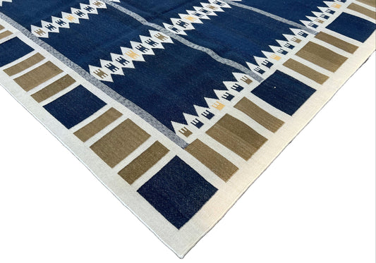 Modern Handmade Cotton Geometric Star Rug