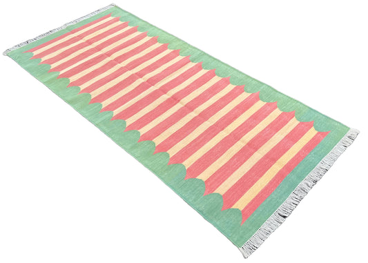 Modern Handmade Cotton Striped Runner