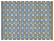 Modern Handmade Cotton Grey, Blue, Cream And Green Geometric Area Rug-6834