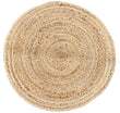 Modern Handmade Natural Jute Round Solid Rug Indian Dhurrie -8047