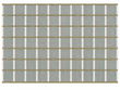 Modern Handmade Cotton Gray, Cream And Olive Green Windowpane Checked Area Rug-6853