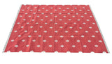 Modern Handmade Cotton Terracotta And White Tree Patterned Area Rug-6844