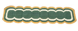 Modern Handmade Cotton Rug, 2x8 Green And Mustard Dhurrie Runner -9668