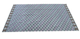 Modern Handmade Cotton Gray, Pink, Cream And Tan Geometric Area Rug-6832