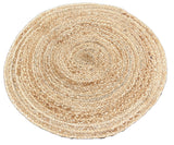 Modern Handmade Natural Jute Round Solid Rug Indian Dhurrie -8047