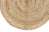 Modern Handmade Natural Jute Round Solid Rug Indian Dhurrie -8047