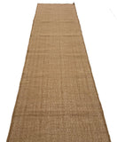 Modern Handmade New Zealand Wool Solid Beige Runner Dhurrie Rug - 6807