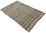 Modern Handwoven Natural Jute Multicolor Kilim Rug Indian Dhurrie -8050