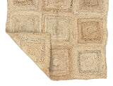 Modern Handmade Natural Jute Checker Board Rug Indian Dhurrie -8045