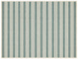 Modern Handmade Woolen Greyish Blue And White Striped Rug-6836