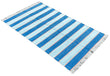 Modern Handmade Cotton Blue And Orange Striped Area Rug-6765