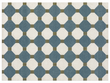 Modern Handmade Cotton Teal Blue, Cream And Olive Green Tile Area Rug-6842