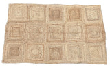 Modern Handmade Natural Jute Checker Board Rug Indian Dhurrie -8045