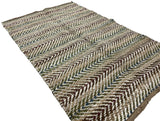 Modern Handwoven Natural Jute Multicolor Kilim Rug Indian Dhurrie -8050