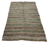 Modern Handwoven Natural Jute Multicolor Kilim Rug Indian Dhurrie -8050
