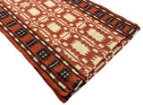 New Zealand Wool Cream, Terracotta And Brown 2.5x21.5 feet Geometric Runner