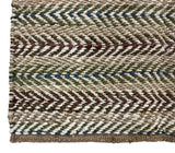 Modern Handwoven Natural Jute Multicolor Kilim Rug Indian Dhurrie -8050