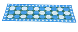 Modern Handmade Cotton Sky Blue, Cream And Green Tile Swedish Runner-6561