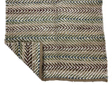 Modern Handwoven Natural Jute Multicolor Kilim Rug Indian Dhurrie -8050