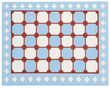 Modern Handmade Cotton Sky Blue, Cream And Terracotta Area Rug-6457
