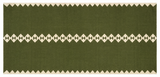 Modern Handmade New Zealand Wool Olive Green And Cream Diamond Runner-6841