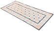 Modern Handmade Cotton Cream, Beige And Brown Geometric Dhurrie Runner-6784