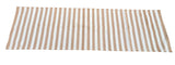 Modern Handmade Cotton Tan And White Striped Runner-6720