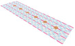 Modern Handmade Cotton Cream, Sky Blue Tan And Pink 4x14 Feet Star And Dash Runner-6749
