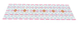 Modern Handmade Cotton Cream, Sky Blue Tan And Pink 4x14 Feet Star And Dash Runner-6749