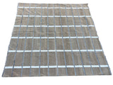 Modern Handmade Cotton Area Flat Weave Rug, Beige And Cream Checked Indian Dhurrie-6725