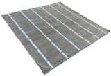 Modern Handmade Cotton Area Flat Weave Rug, Beige And Cream Checked Indian Dhurrie-6725