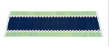 Modern Handmade Cotton Blue And Green Geometric Runner-6526
