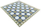 Modern Handmade Cotton Geometric/ Star Rug Cait Kelly in a Size 8'x10'