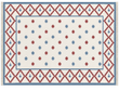 Modern Handmade Cotton Sky Blue, Cream And Terracotta Area Star Rug-6843