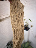 Modern Handmade New Zealand Wool Solid Beige Runner Dhurrie Rug - 6807